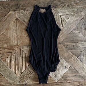 H&M Divided Black Ribbed Women's Bodysuit XS